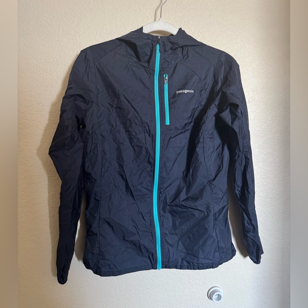 Patagonia Houdini‎ Jacket Sz XS Rain Packable Zip Hooded
